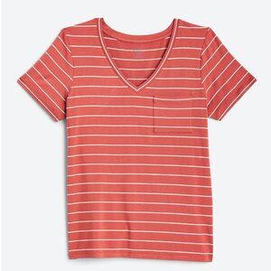 Market & Spruce | V-Neck Pocket Knit Tee | Size S